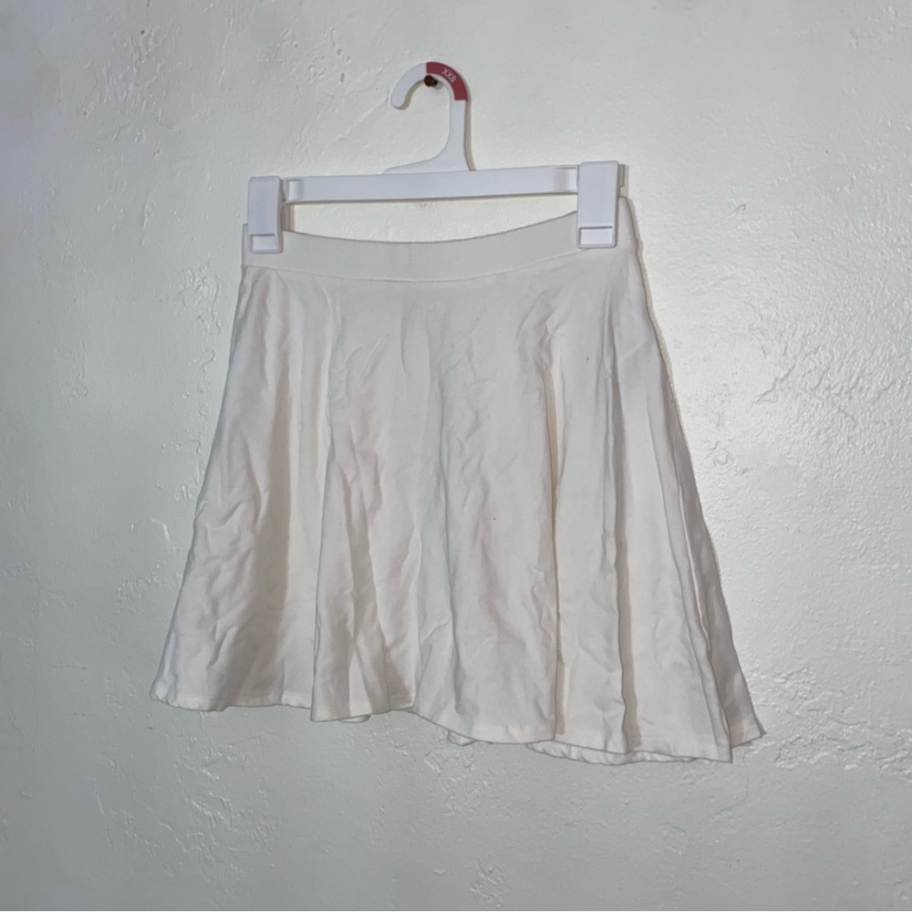 Cute Knit Mini Circle Skirt Crisp White Womens Small Forever 21 Tennis Vibes